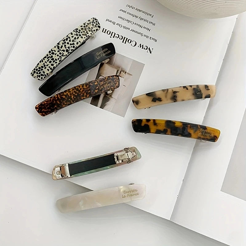 Acetate Hair Clip Elegant Hairgrip Colorful Geometric Barrettes