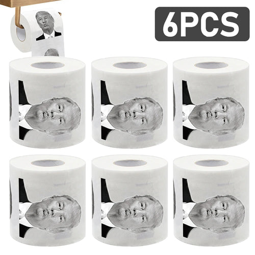 Novelty Donald Trump Kiss Printed Toilet Paper Roll Prank Joke Napkin
