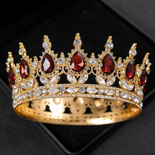 Baroque Crystal Tiaras And Crowns Rhinestone Prom Diadem Headband Crown Bridal Wedding Hair Accessories Jewelry Crown Tiara Gift