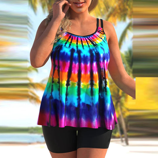 3XL 4XL 5XL Plus Size Two Piece Women Swimsuit for 2024 Summer Korean Fashion Vacation Beach Swimming Suit High waist Beachwear