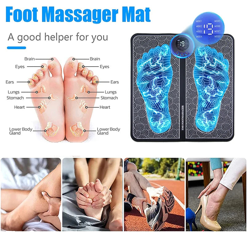 Electric Foot Massager Pad & Muscle Relaxation