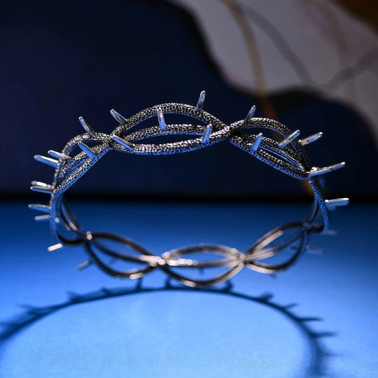 Kendrick Lamar Men's Thorn King Alloy Headband with Retro Style Round Crown Bracelet