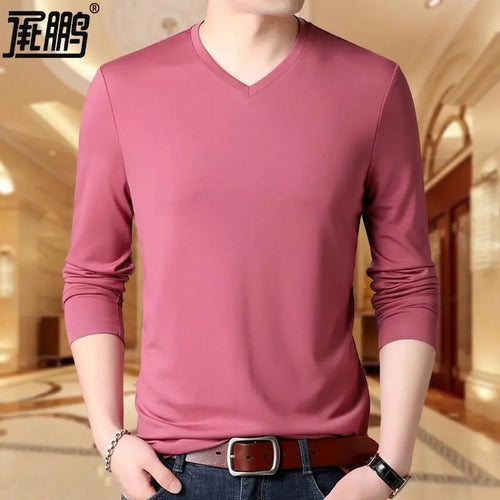 Oversize Smooth Shirts for Men 2023 New Arrival Jersey V-neck