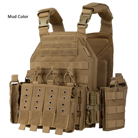 Quick dismantling tactical training vest outdoor CS protective equipment combat vest camouflage suit