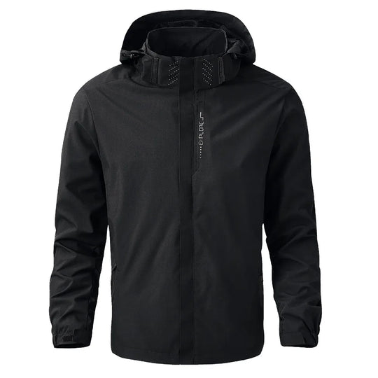 Men's Waterproof Rain Jacket Lightweight Outer Hooded Outdoor Raincoat