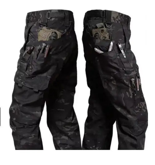 Wear Resistant Work Pant Man Multi-pocket Straight Cargo Trousers