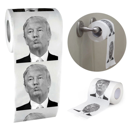 Novelty Donald Trump Kiss Printed Toilet Paper Roll Prank Joke Napkin