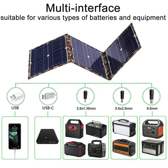 100- 800W Foldable Solar Panel Kit Complete Solar Power Station MPPT