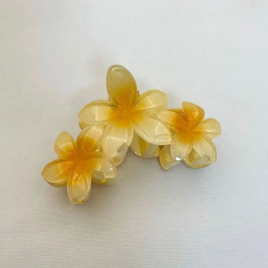 1pc Conjoined egg flower claw clip beach vacation flower hair clip,