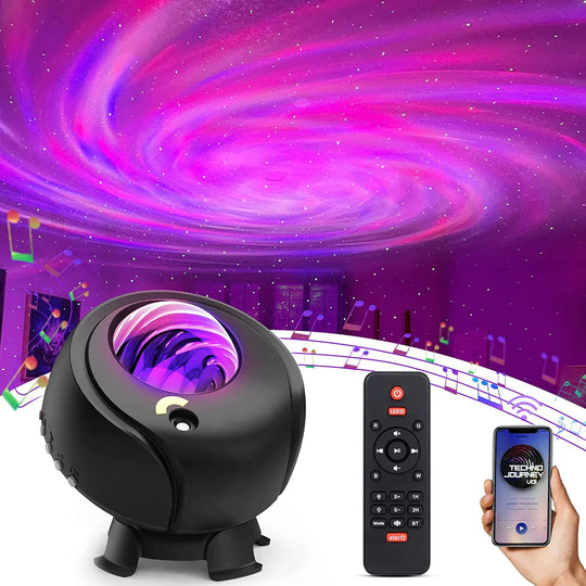 New Color Changing Nebula Aurora Starry Sky Music Star Galaxy Projector Night Light For Home Party Bedroom Gifts