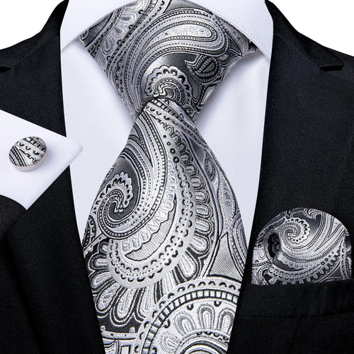 DeBanker Men Necktie Teal Blue Paisley Designer Silk Wedding Tie For