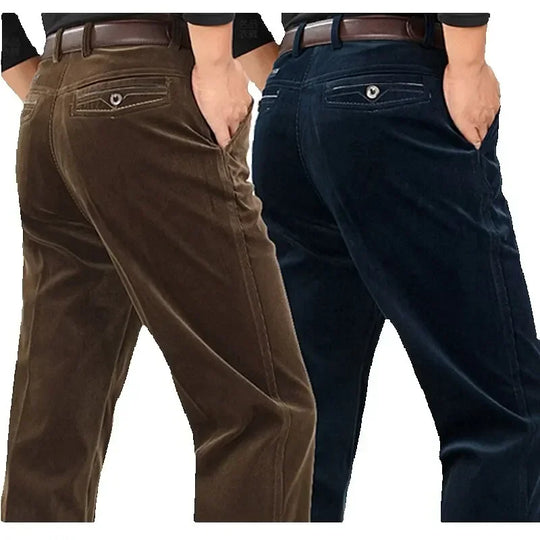 Corduroy pants loose joggers middle-aged men dad installed in autumn