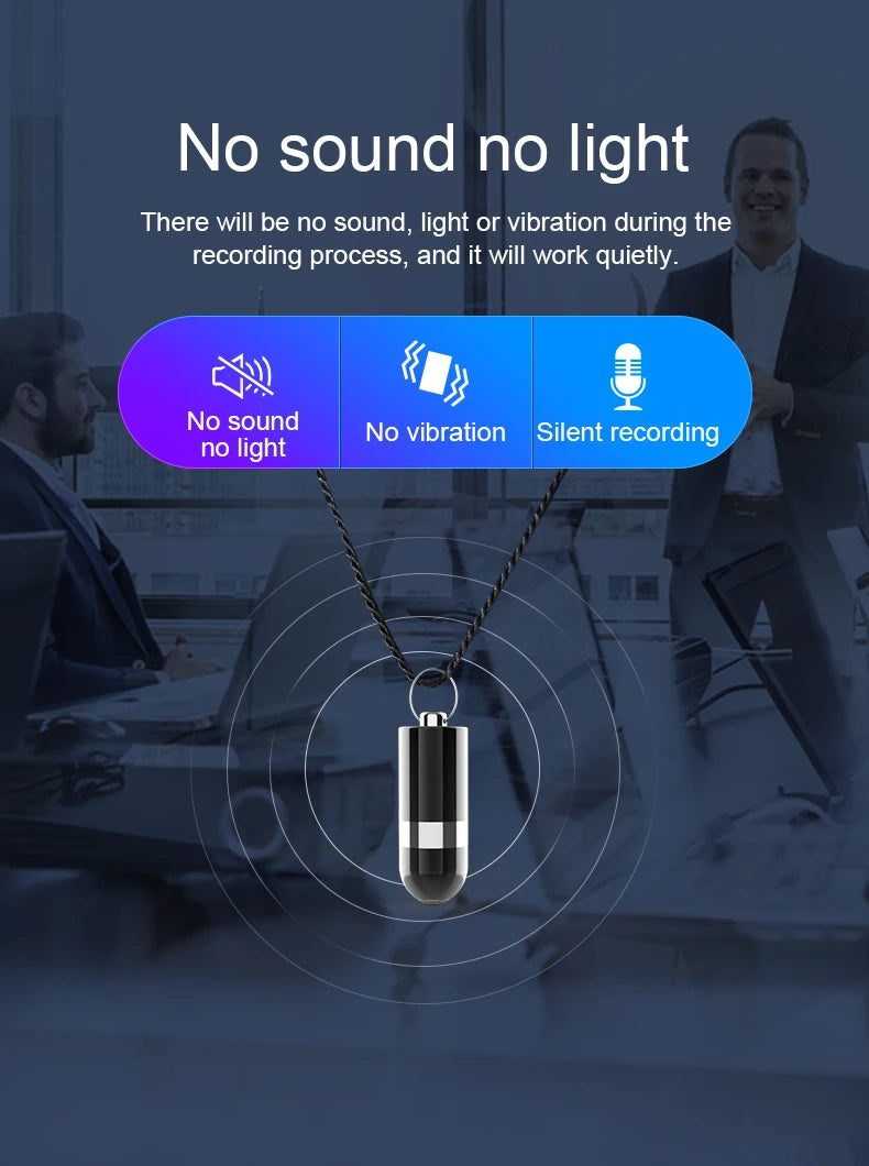 Mini Voice Activated Recorder Digital Audio Recording Keychain Device Wearable Sound Professional Micro Dictaphone STTWUNAKE