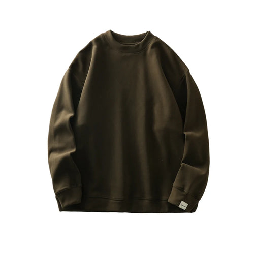 DUKEEN Fleece Half-Turtleneck Dralon Sweatshirts for Men Autumn and
