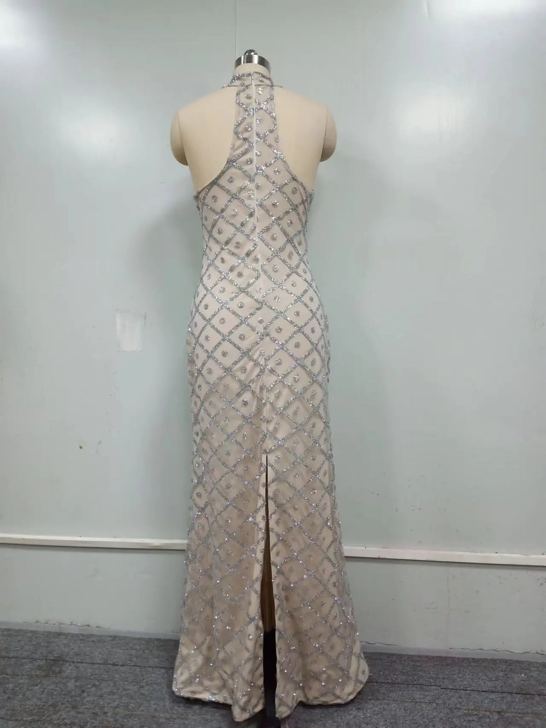Sparkly Rhinestones Sleeveless Long Dress for Women Elegant Trend Celebrate Evening Wedding Gown Birthday Dresses