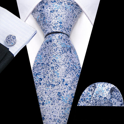 Men Tie Gold Navy Blue Striped Silk Tie 3.4" Jacquard Party