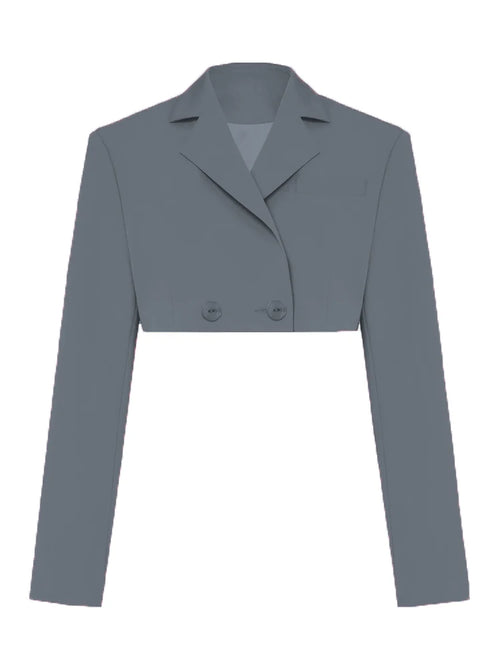 Taruxy Green New Blazers For Women Cropped Coats Jacket Summer Casual
