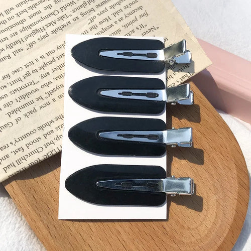 4pcs/set No Bend Seamless Hair Clips Side Bangs Barrette Makeup