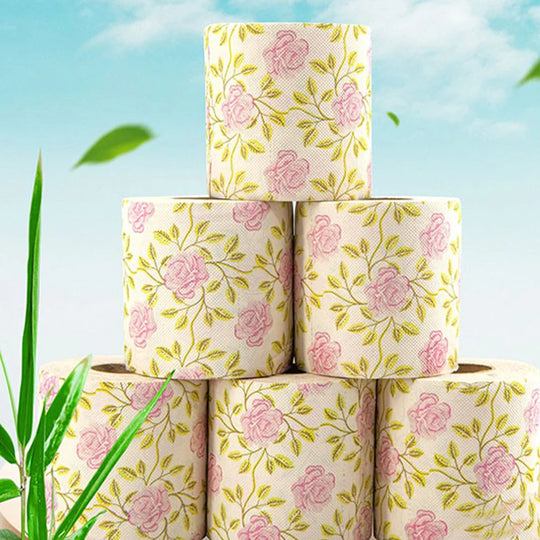 Toilet Paper Printed Roll Paper Decorative Flower Printing Napkin
