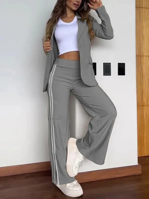 Autumn New Elegant Office Lady Suit 2024 Fashion Lapel No Buckle
