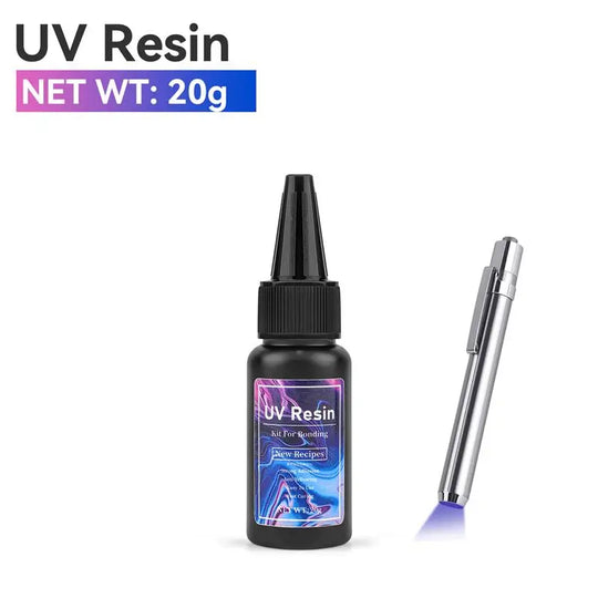 20g/30g/50g UV Epoxy Resin Glue DIY Jewelry Making High Transparency Fast Drying High Hardness Glue UV Lamp DIY Craft Decor