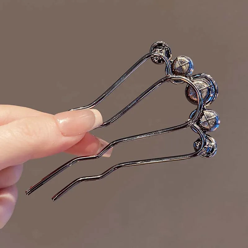 Korean U Shaped Pearl Hairpins Hair Clips for Women Elegant Style