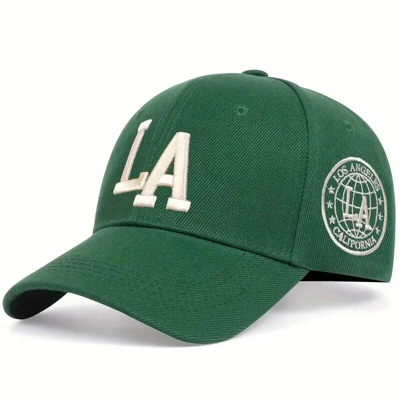 Unisex LA Letter Embroidery Snapback Baseball Caps Spring and Autumn