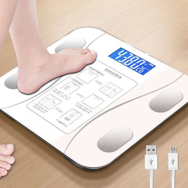 Smart with smart APP synchronized weight scale bathroom digital scale Bluetooth body fat scale body composition analyzer
