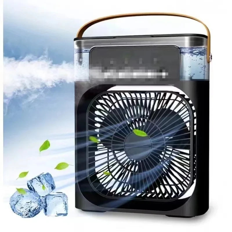NEW Portable Humidifier Fan Air Conditioners USB Electric Fan LED Night Light Water Mist Fun 3 In 1 Air Cooler Humidifie ForHome