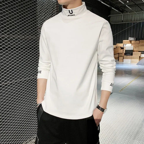 2023 Cashmere T-Shirts Men Long Sleeve Embroidery Letter T Shirt Homme