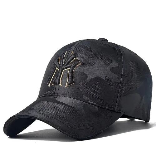 Unisex Letter Embroidery Camouflage Baseball Hats Spring and Autumn