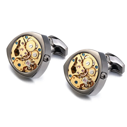 Brand Designer Watch Movement Cufflinks For Mens Business Wedding
