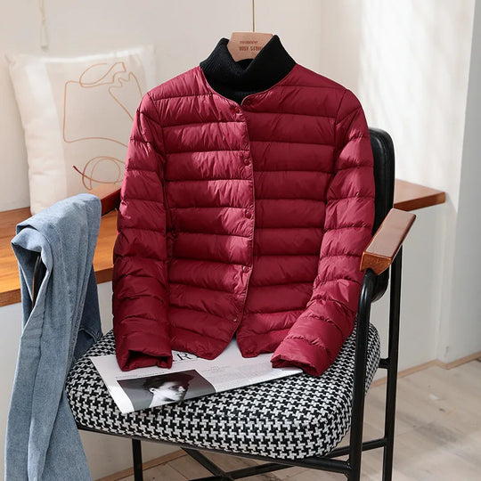 2024 New Arrivals Autumn Winter Warm Women White Duck Down Slim