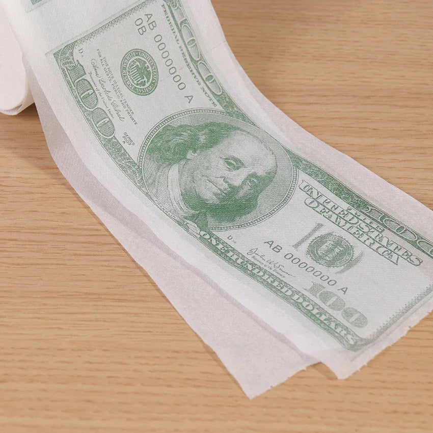 1 Roll Home Supplies Wood Pulp One Hundred Dollars Printed Rolling