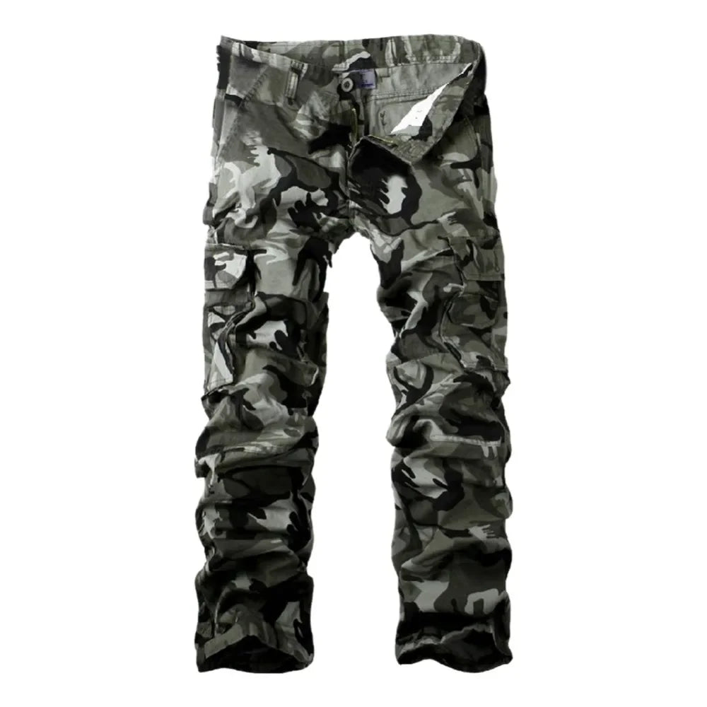 Fashion Pocket Men's Camouflage Pants Casual Thickening Trouser  Style