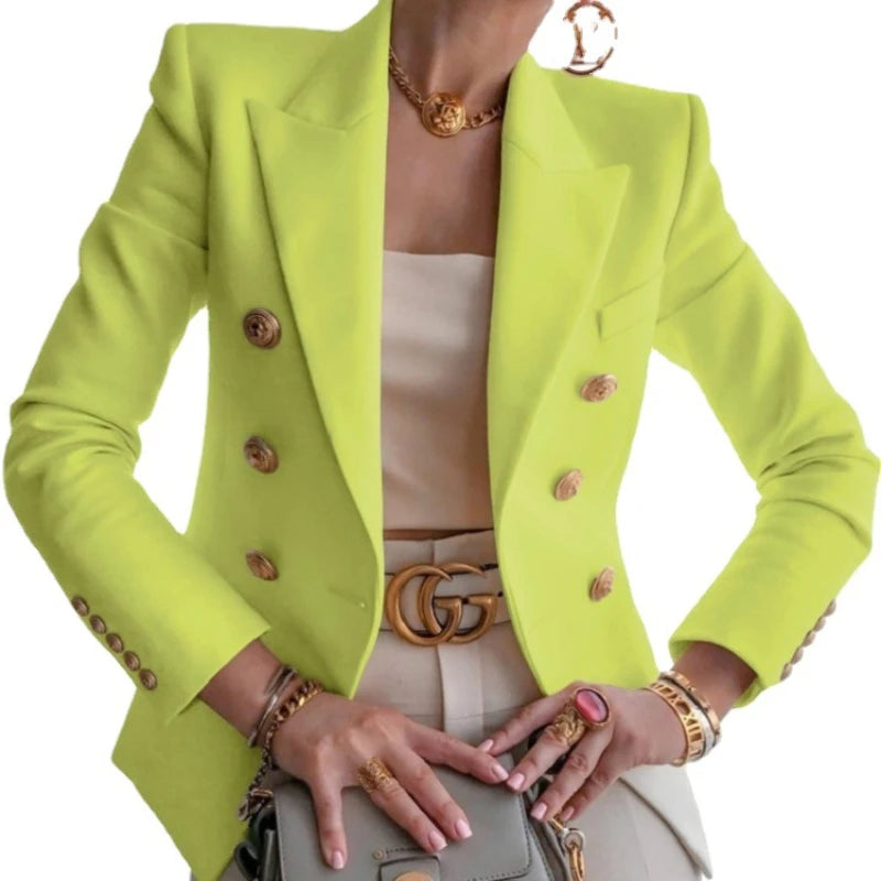 Black Blazers Women 2023 Single-button Outwear All-match Long Sleeve