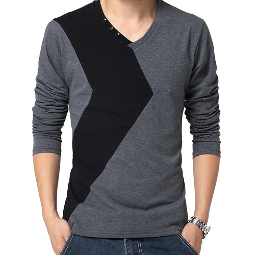 BROWON Brand Autumn Mens T Shirts Fashion Streetwear Long Sleeve