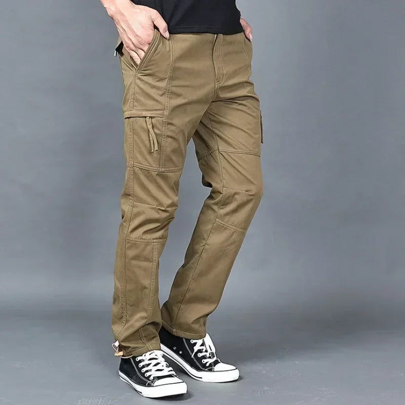 S-6XL Tooling Pants Thick Waterproof Fleece Cargo Pants Men Women