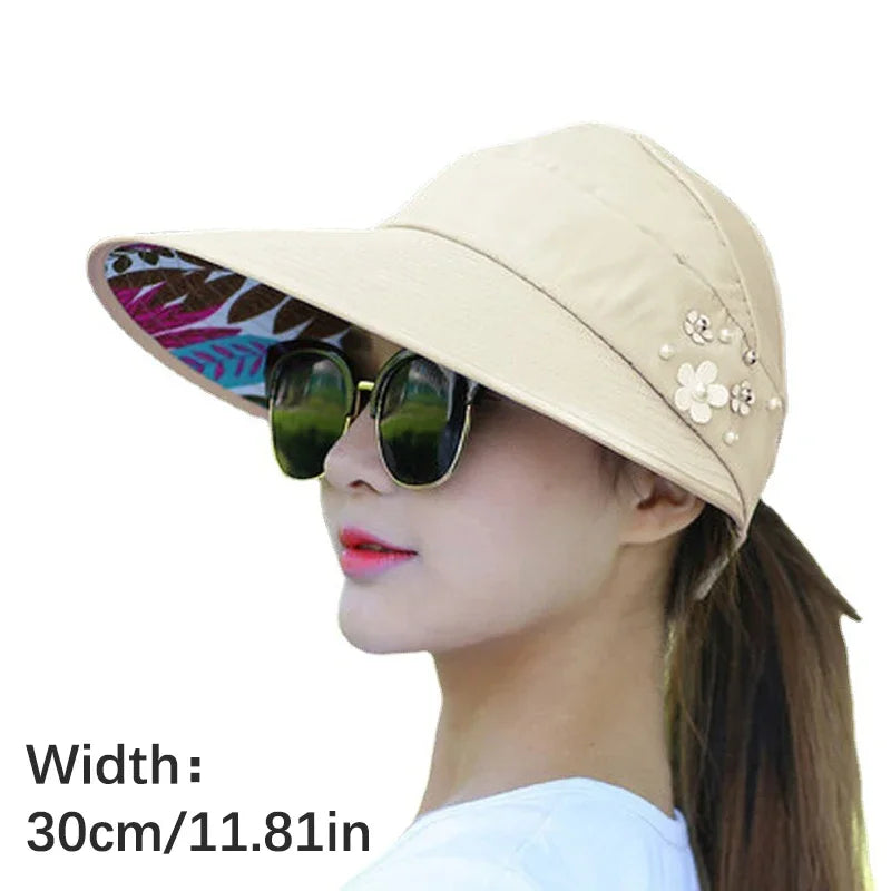 Sun Hat Summer Shade hHt For Women Foldable Sun Protection Beach Large