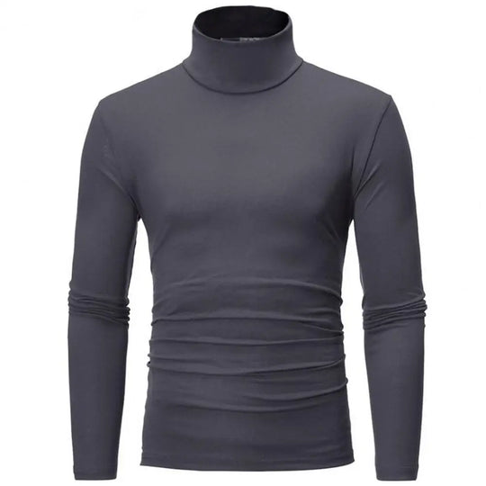 Slim Men Autumn Winter Thermal Underwear Bottoming T-shirt Turtleneck