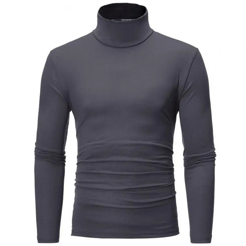 Slim Men Autumn Winter Thermal Underwear Bottoming T-shirt Turtleneck