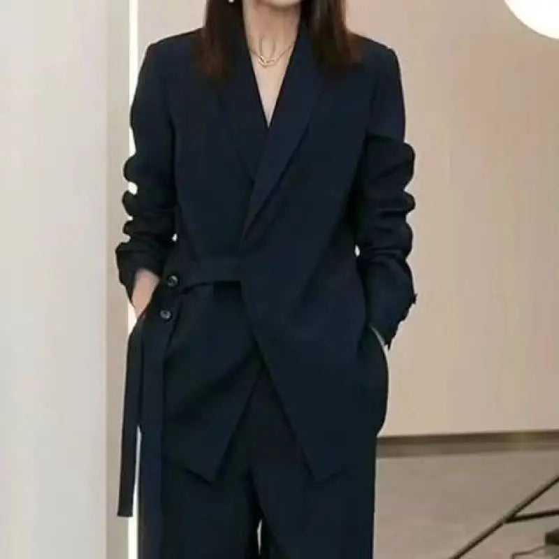 Women's Spring Autumn New Casual Suit Jacket Matching Set Korean