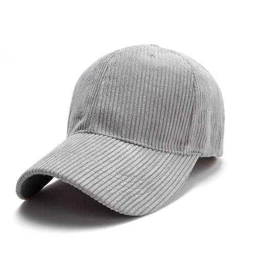 Spring Autumn Corduroy Baseball Cap for Women Men Unisex Vintage Solid