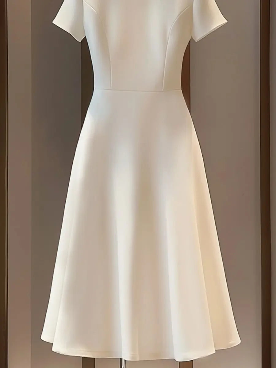 High End Dress for Women French Style Light Luxury Simple Patchwork