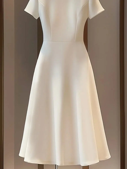 High End Dress for Women French Style Light Luxury Simple Patchwork