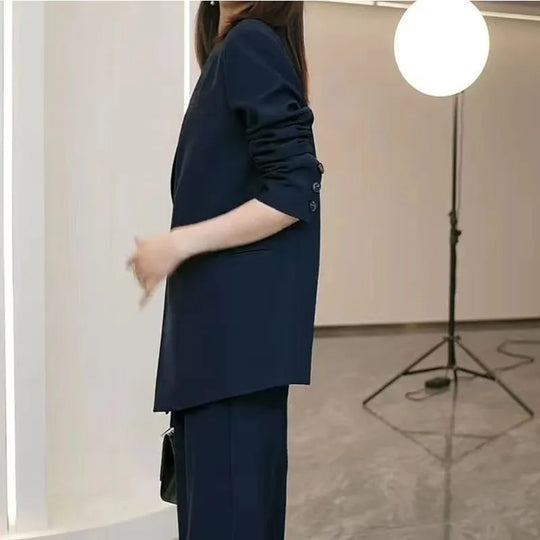 Women's Spring Autumn New Casual Suit Jacket Matching Set Korean