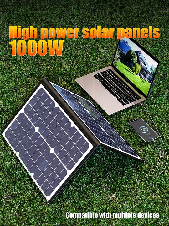 1000W  Solar Panel Kit Complete Camping Foldable Solar Power Station