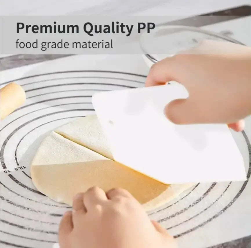 Multipurpose Dough Cutter Bowl Scraper for Bread Dough Fondant Cake