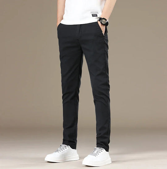 New 2025 Summer Lyocell Fabric Mens Casual Pants Hight Quality Fashion Slim Business Trousers Brand Elastic Soft Cargo Pants
