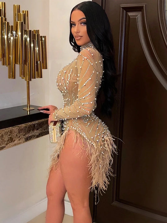 Sexy Tassel Black Short Dresses for Women 2024 Summer Fashion Mesh Hot